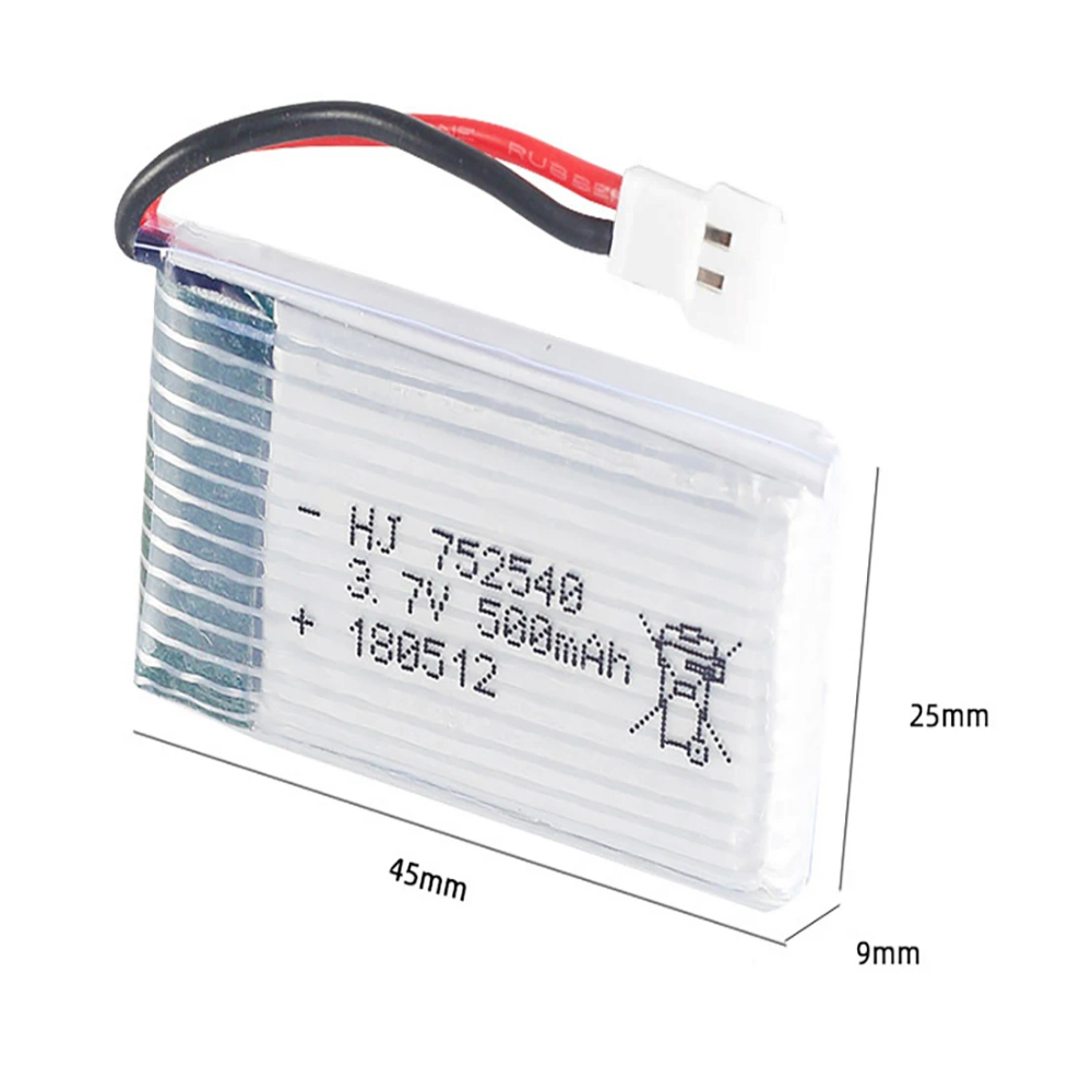 H31 Battery 3.7V 500mAh 752540 - Rc Helicopter Coaxial review and price